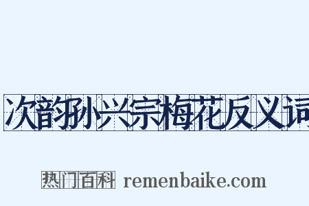 次韵孙兴宗梅花反义词是什么意思的图片